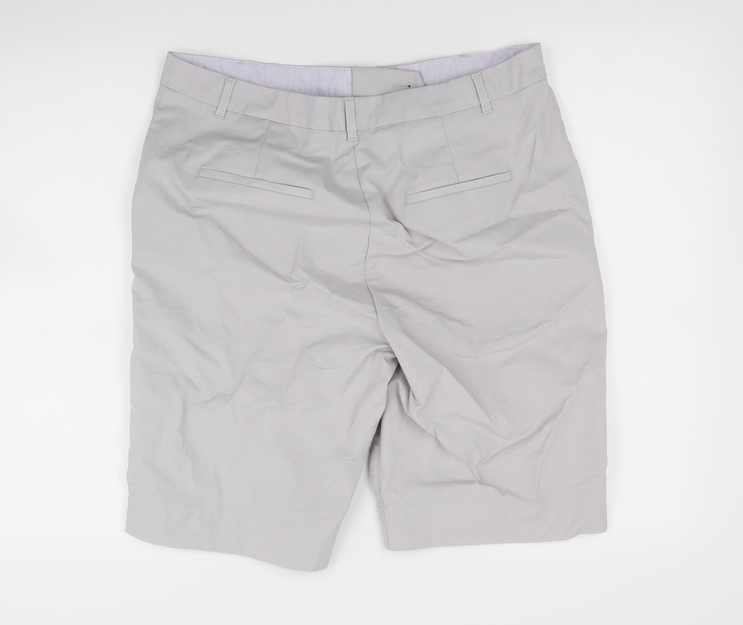 Marks and Spencer Womens Grey   Chino Shorts Size 14