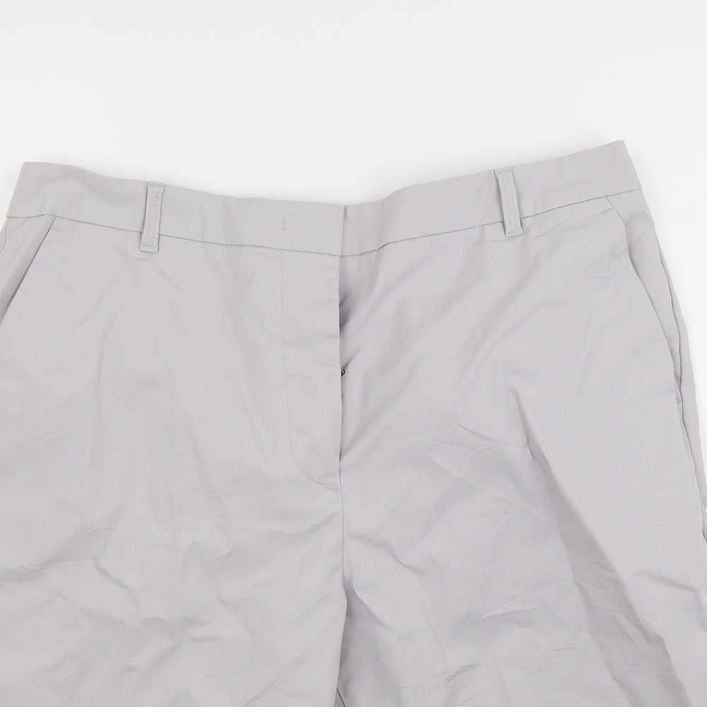 Marks and Spencer Womens Grey   Chino Shorts Size 14