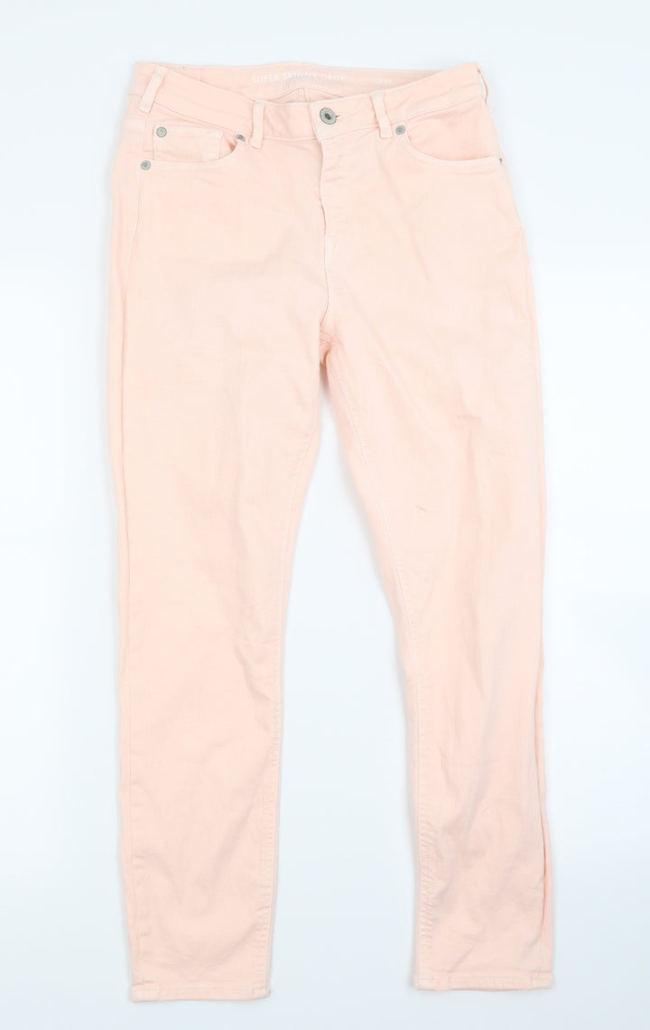 Jack Wills Womens Pink Denim Skinny Jeans Size 29 L25 in