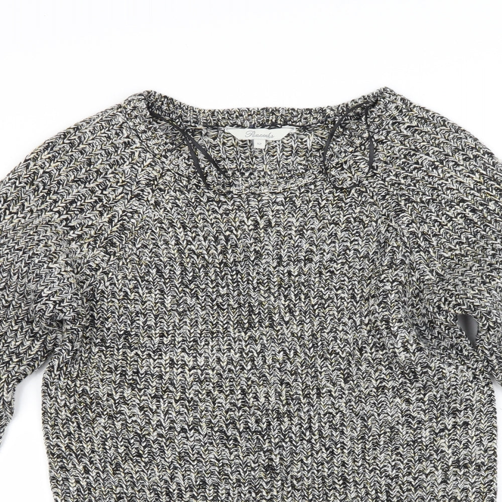 Peacocks Womens Grey  Knit Jumper Dress  Size 12
