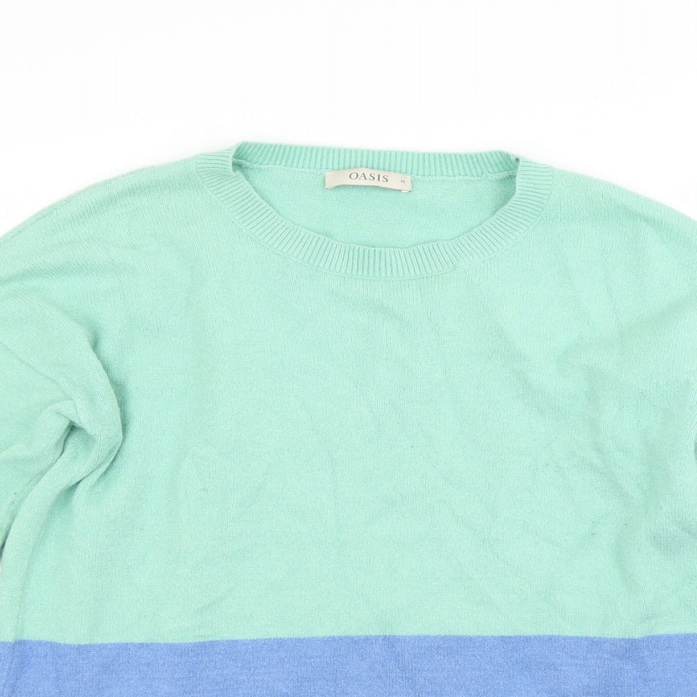 Oasis Womens Green  Knit Pullover Jumper Size M