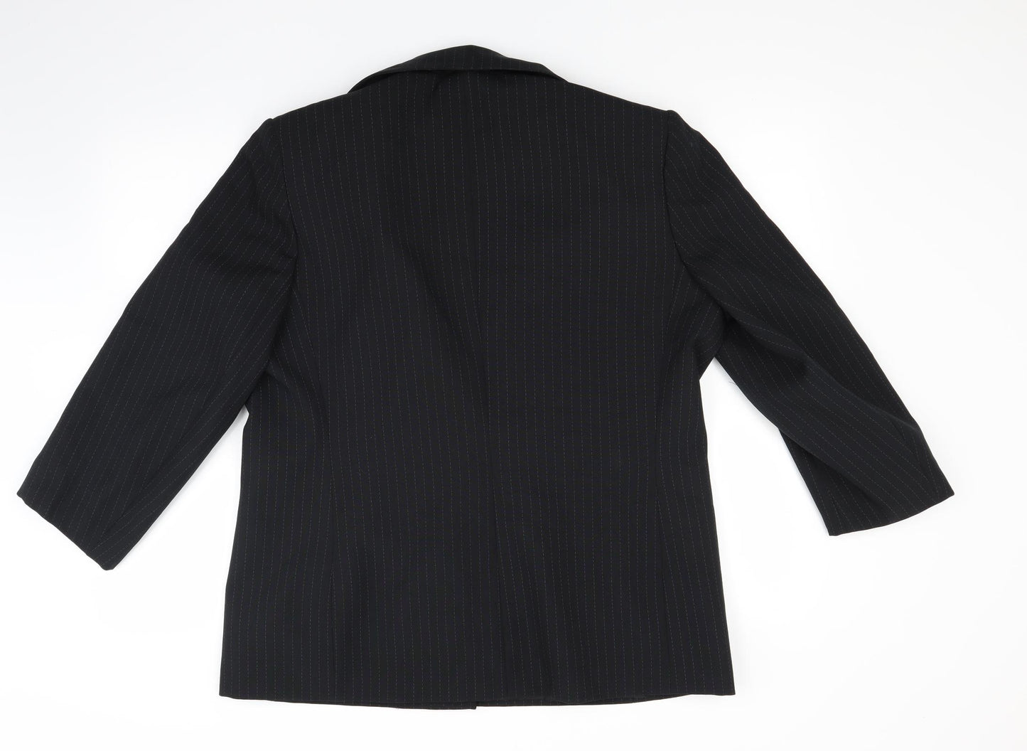George Womens Black Striped  Jacket Blazer Size 18