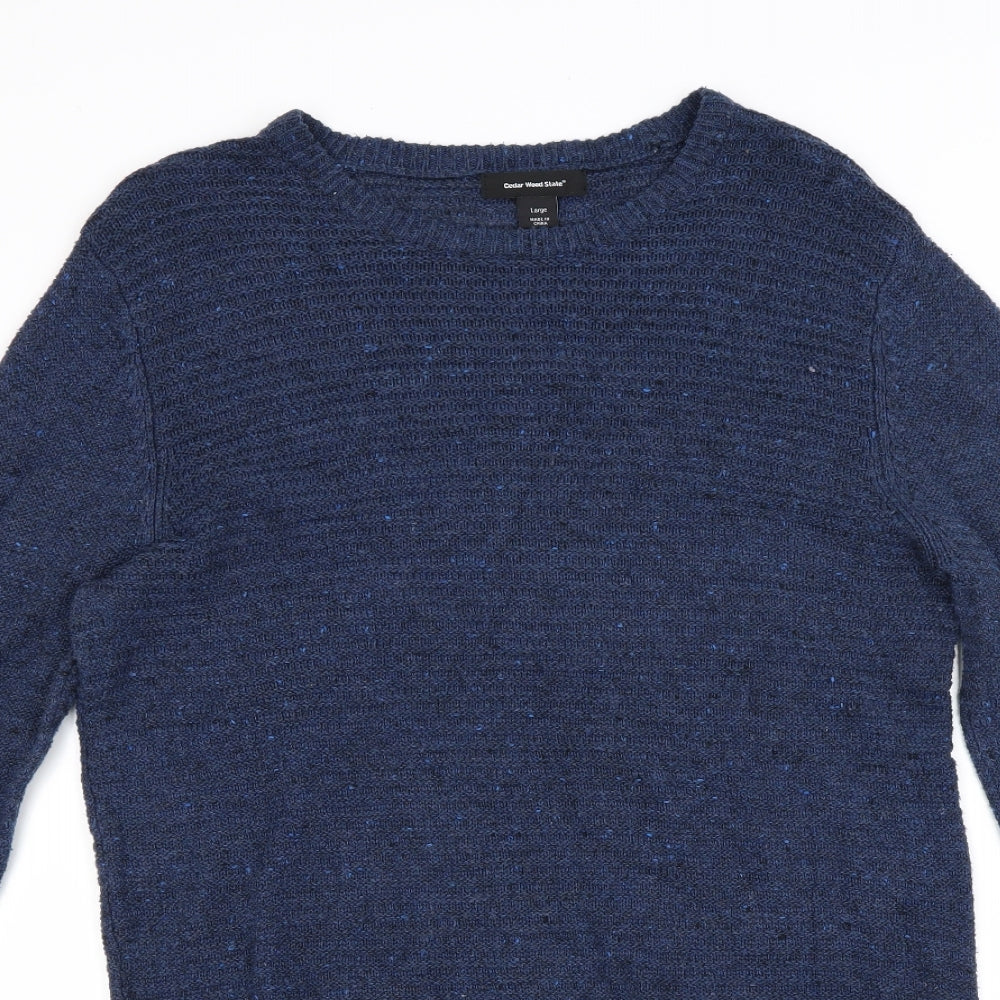 Ceader wood state Womens Blue  Knit Jumper Dress  Size L