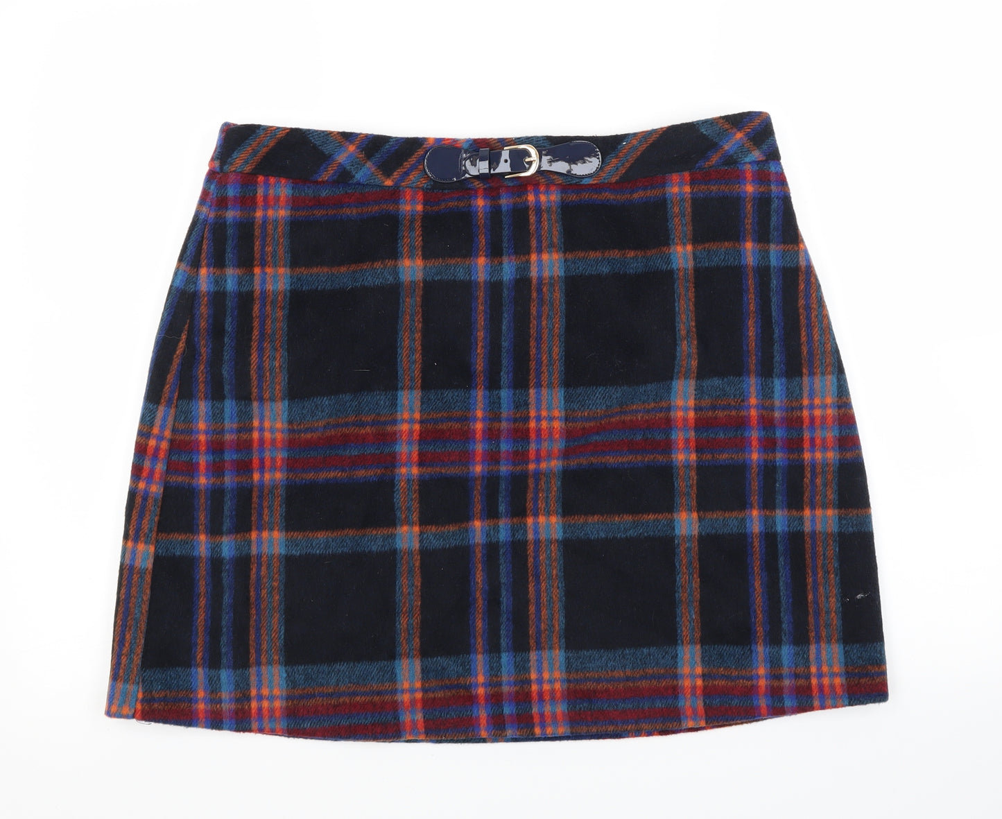 TU Womens Multicoloured Check Fleece Mini Skirt Size 16
