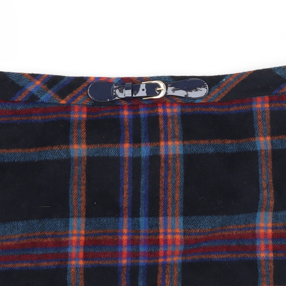 TU Womens Multicoloured Check Fleece Mini Skirt Size 16