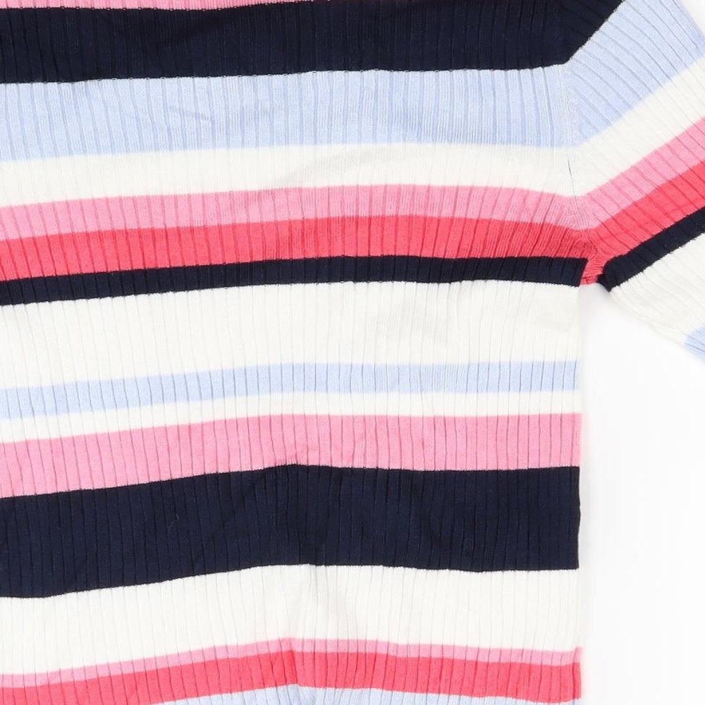 Marks and Spencer Womens Multicoloured Striped Knit Pullover Jumper Size 10