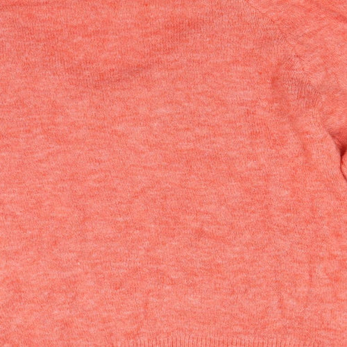 H&M Womens Orange  Knit Pullover Jumper Size XS