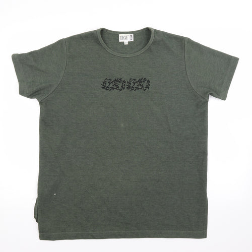 Tigi Womens Green   Basic T-Shirt Size 14