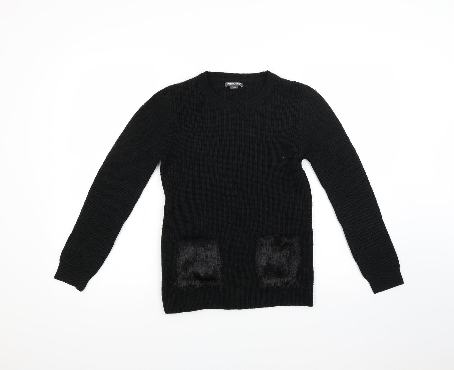 Primark Girls Black   Pullover Jumper Size 11-12 Years