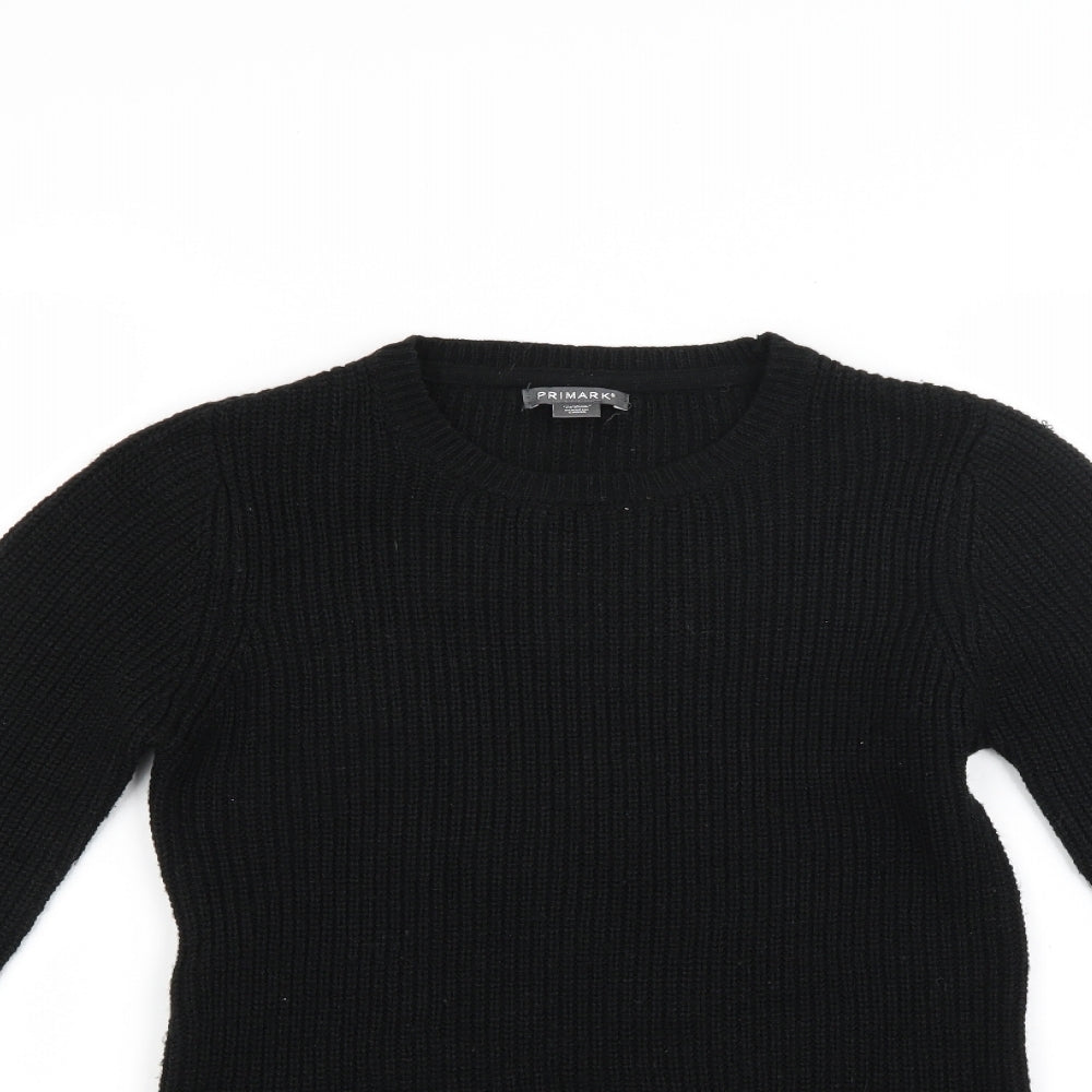Primark Girls Black   Pullover Jumper Size 11-12 Years