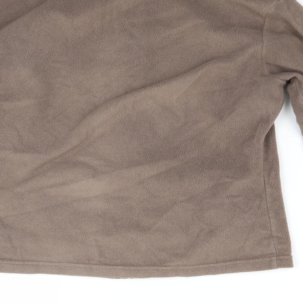 Marks and Spencer Womens Brown  Fleece Jacket Coat Size 12