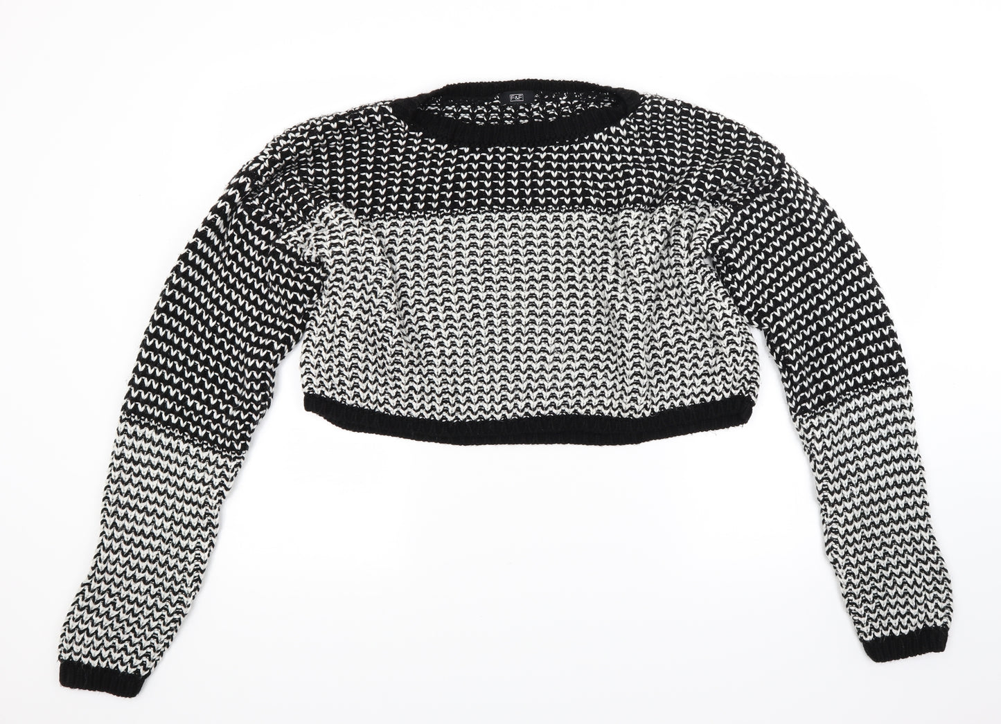 F&F Womens Grey  Knit Pullover Jumper Size 14