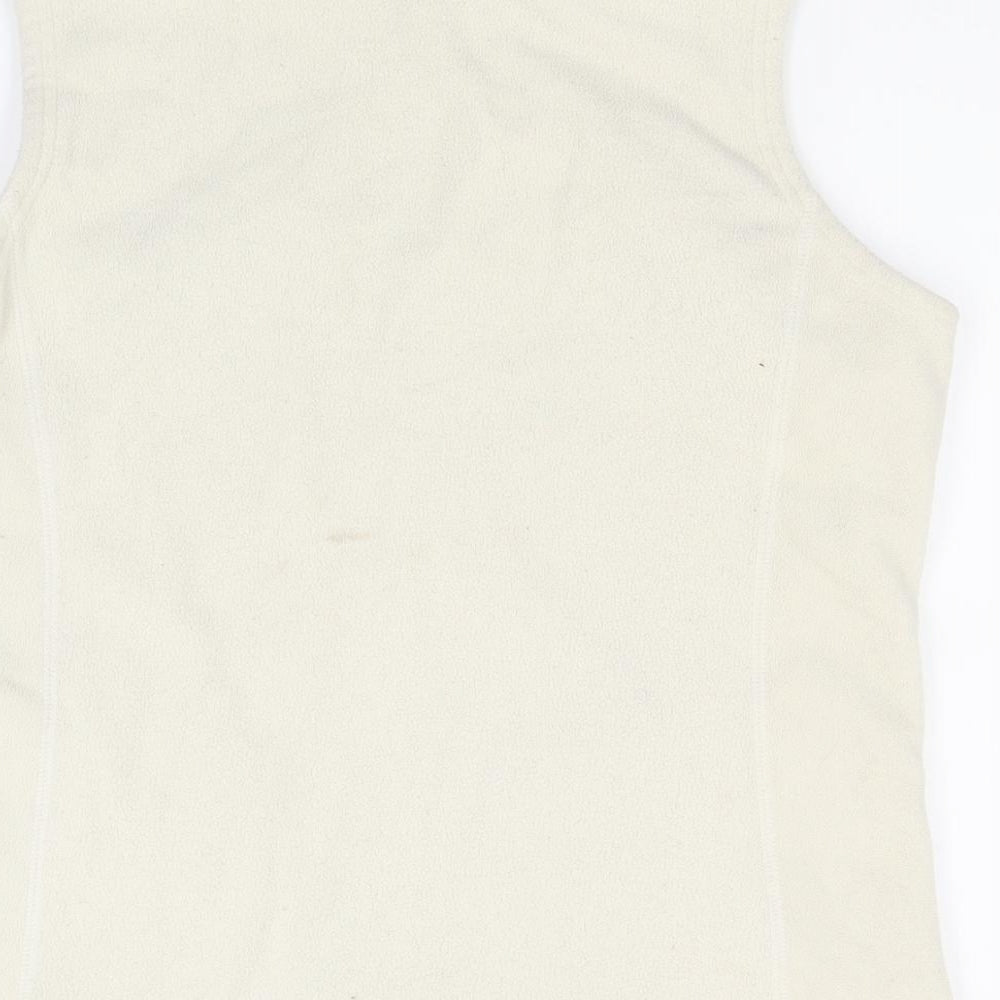 BHS Womens White  Fleece Gilet Coat Size 10