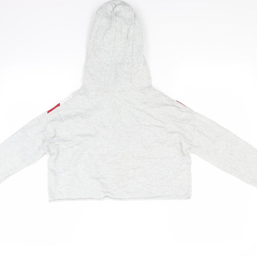 NEXT Girls Grey  Jersey Pullover Hoodie Size 9 Years