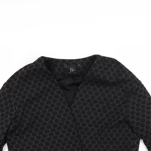 Preworn Womens Grey Polka Dot  Jacket Coat Size XS