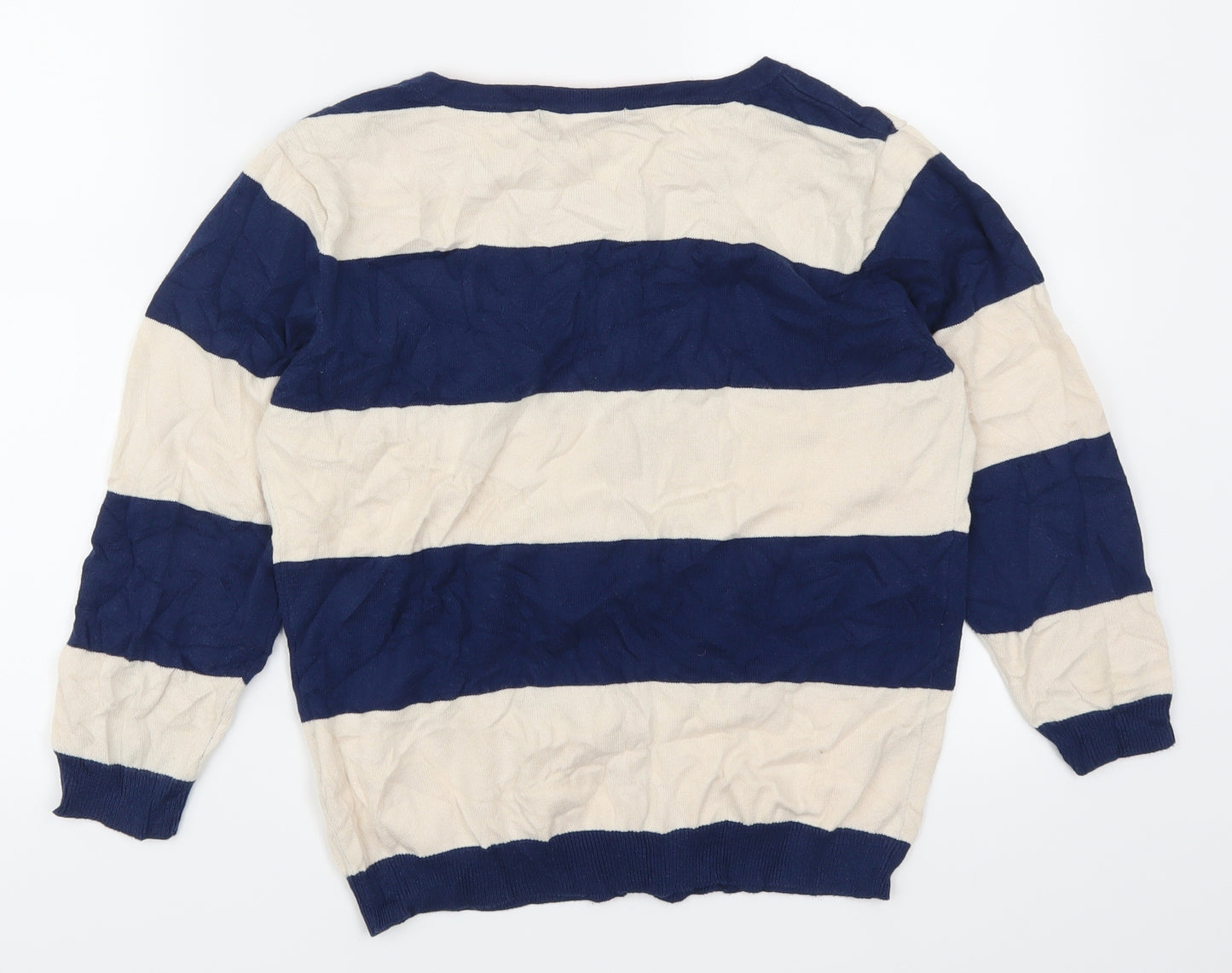 Atmosphere Womens Blue Striped  Cardigan Jumper Size 14