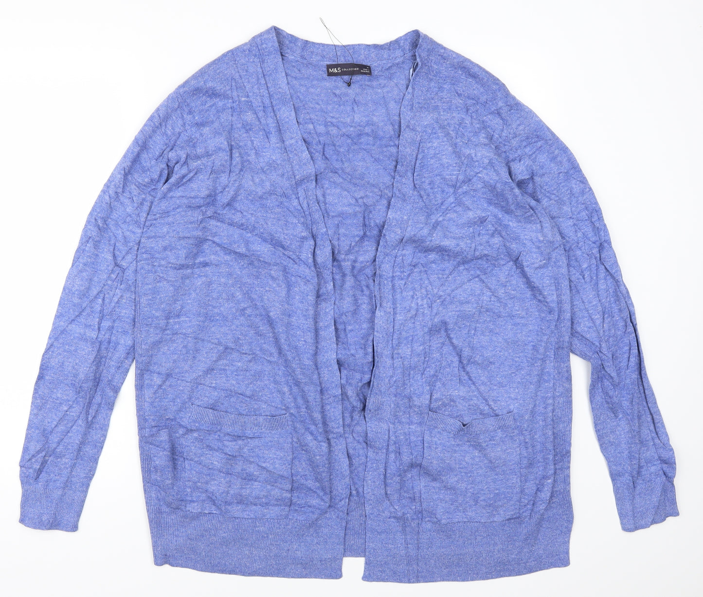 Marks and Spencer Womens Blue   Cardigan Jumper Size 16