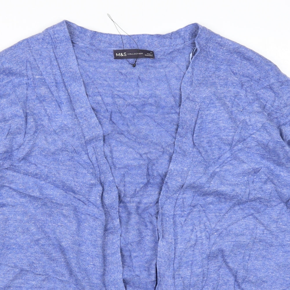 Marks and Spencer Womens Blue   Cardigan Jumper Size 16