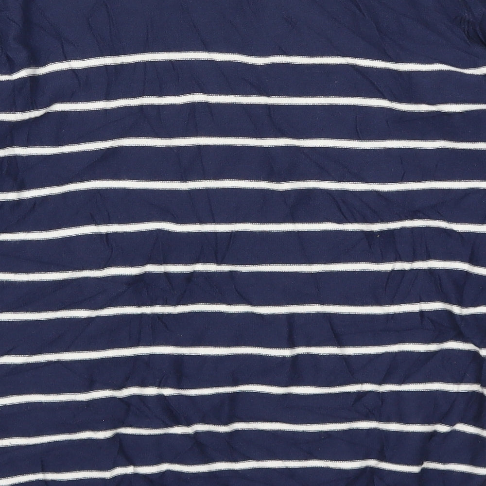 Fransa Womens Blue Striped  Pullover Jumper Size S