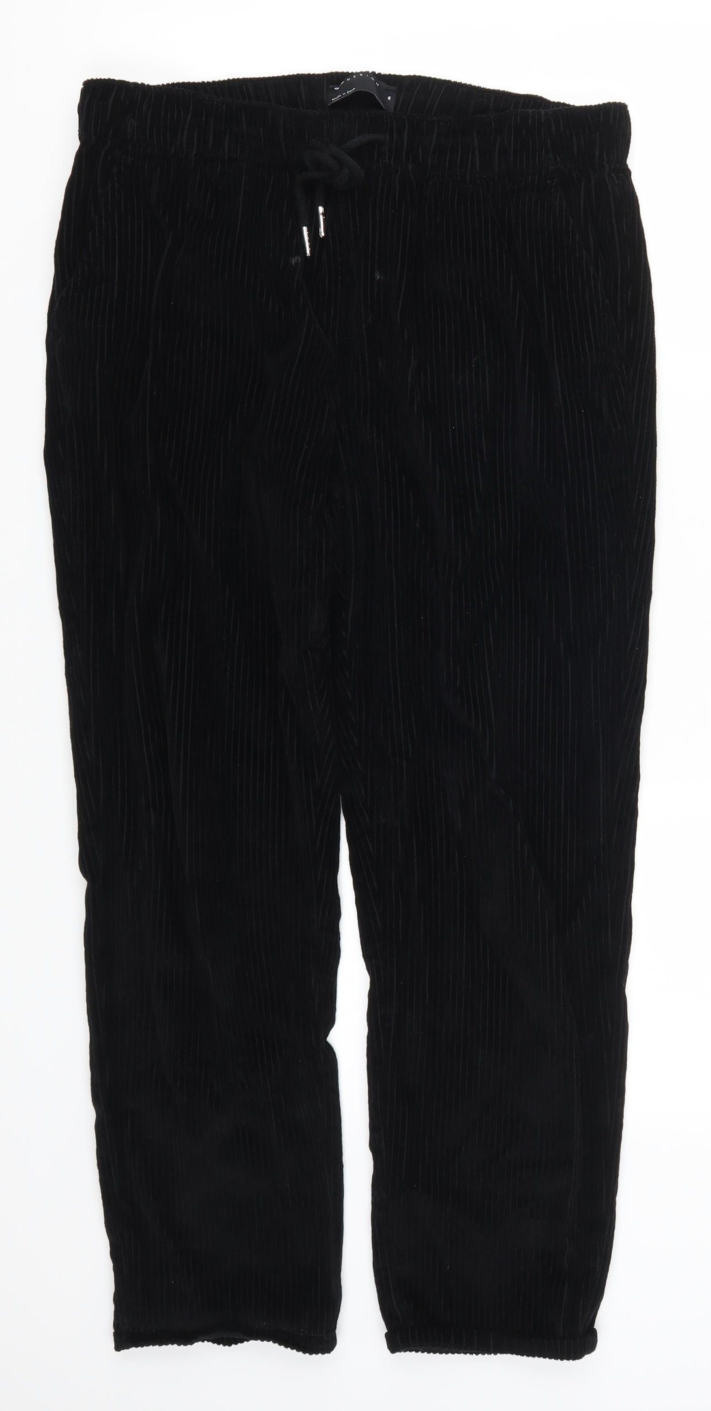 ASOS Womens Black  Corduroy Trousers  Size M L27 in