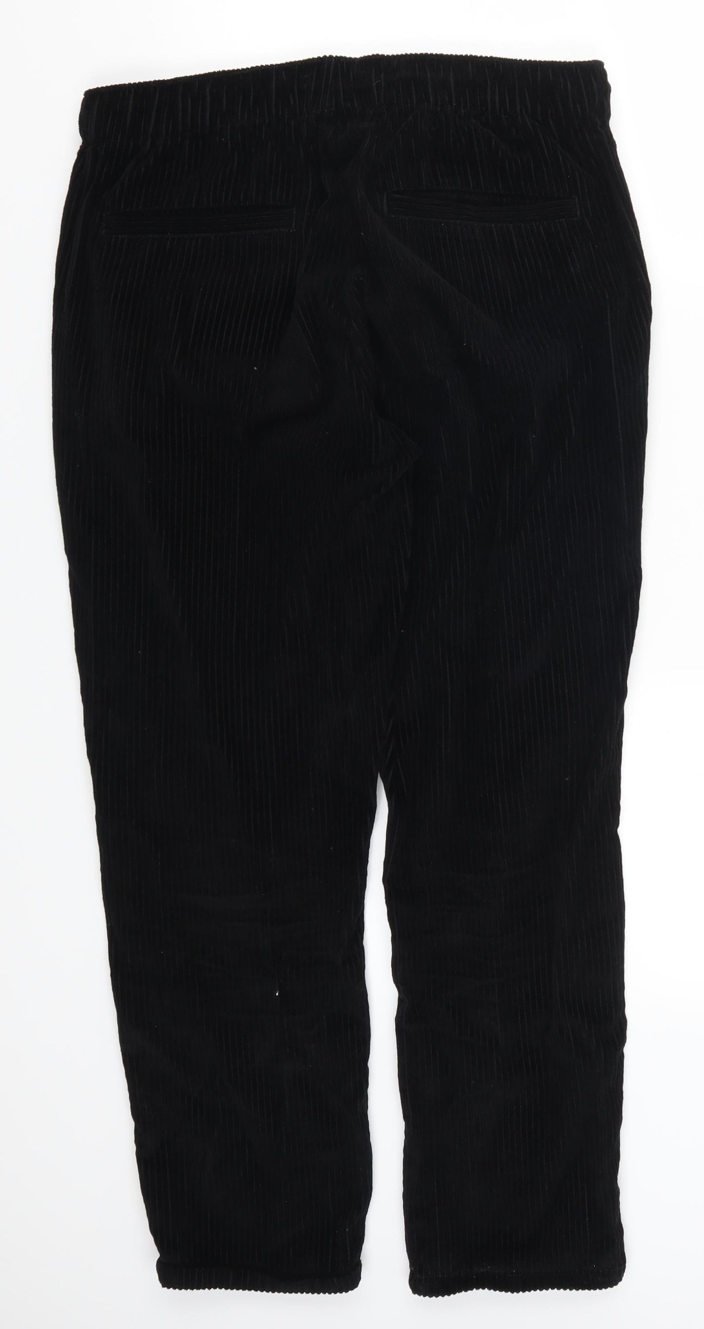 ASOS Womens Black  Corduroy Trousers  Size M L27 in