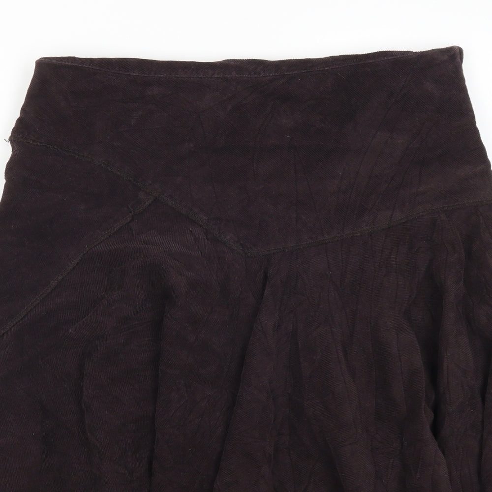 Phase Eight Womens Purple  Corduroy Peasant Skirt Size 32 in