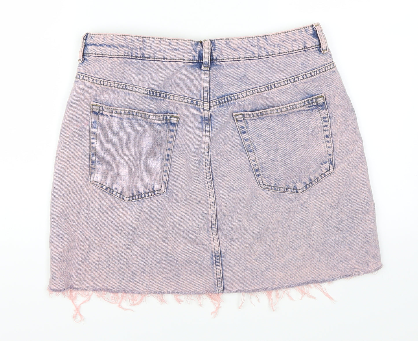 George Womens Pink  Denim A-Line Skirt Size 12