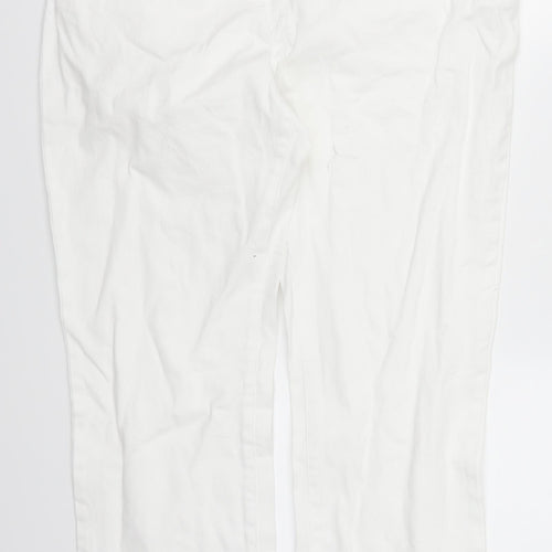 Preworn Womens White  Denim Straight Jeans Size 30 in L25 in
