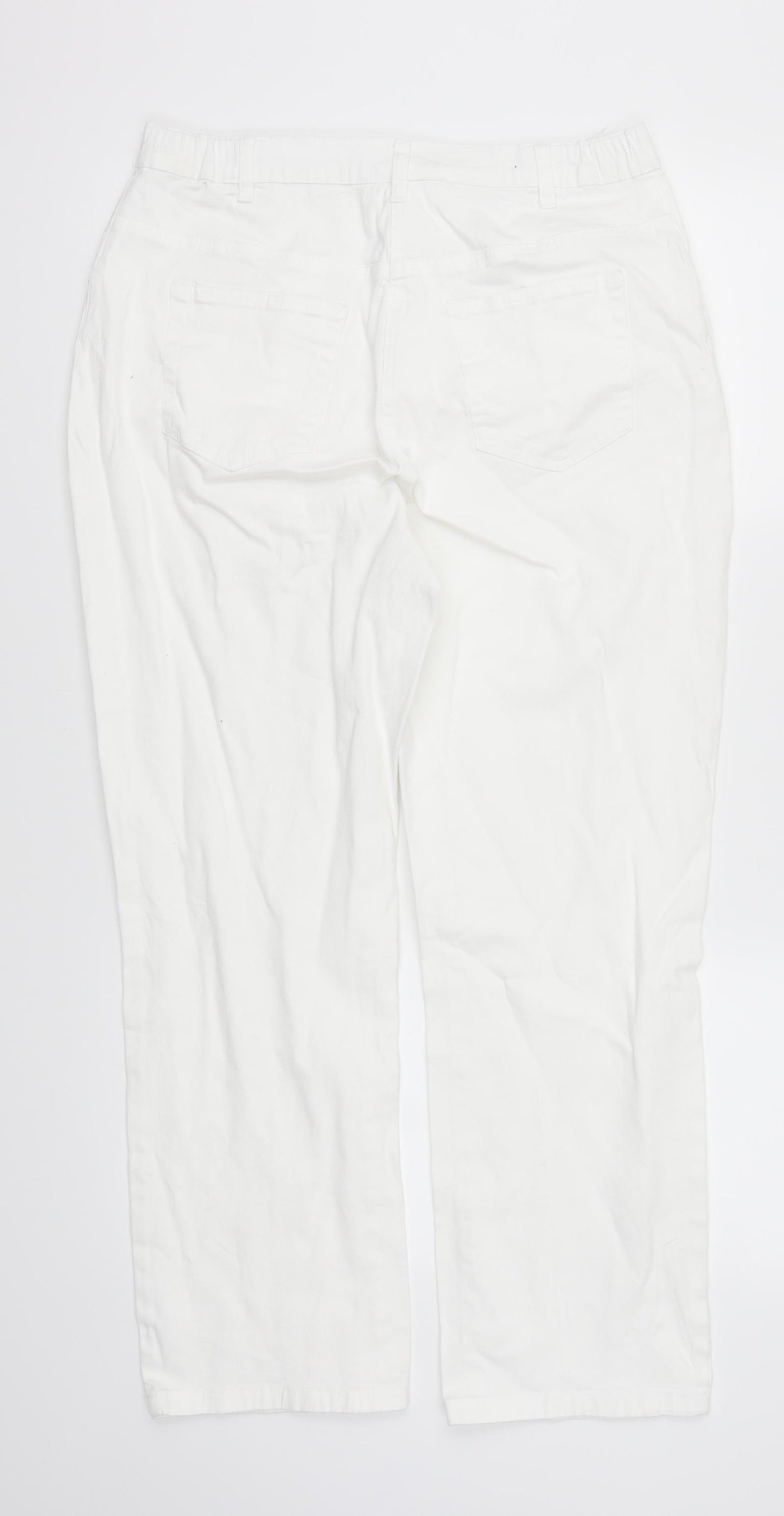 Preworn Womens White  Denim Straight Jeans Size 30 in L25 in