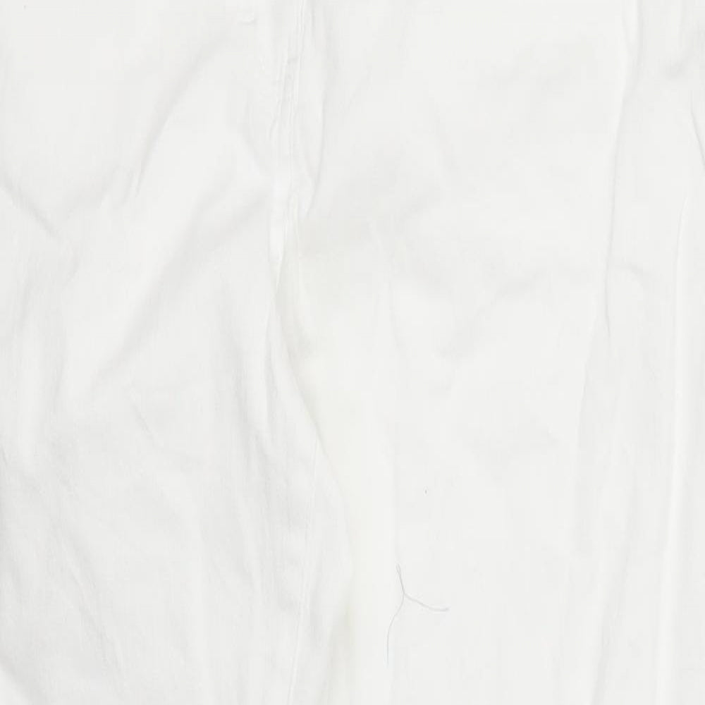 Preworn Womens White  Denim Straight Jeans Size 30 in L25 in