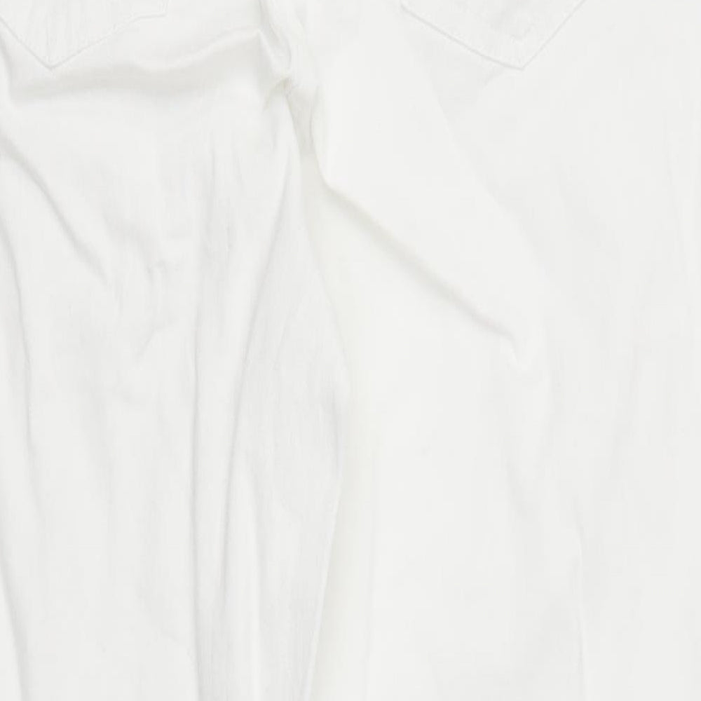 Preworn Womens White  Denim Straight Jeans Size 30 in L25 in