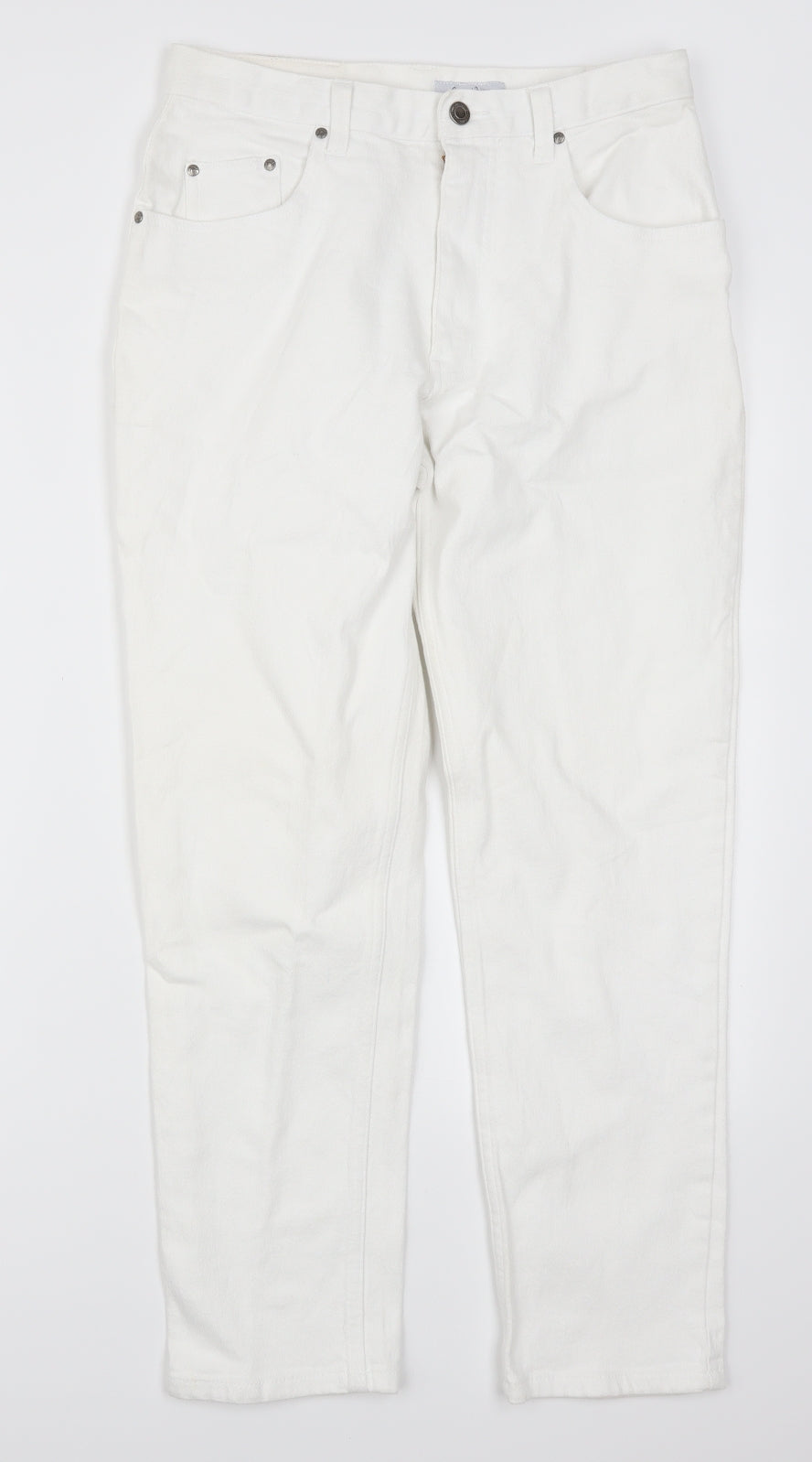 Joie De Vivre Womens White  Denim Skinny Jeans Size 14 L27 in