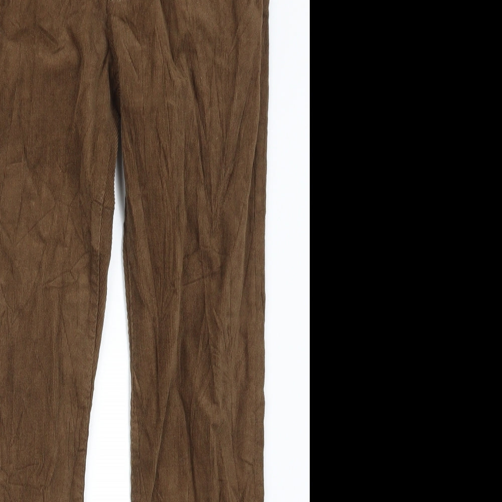 Marks and Spencer Mens Brown  Corduroy Trousers  Size 32 L29 in