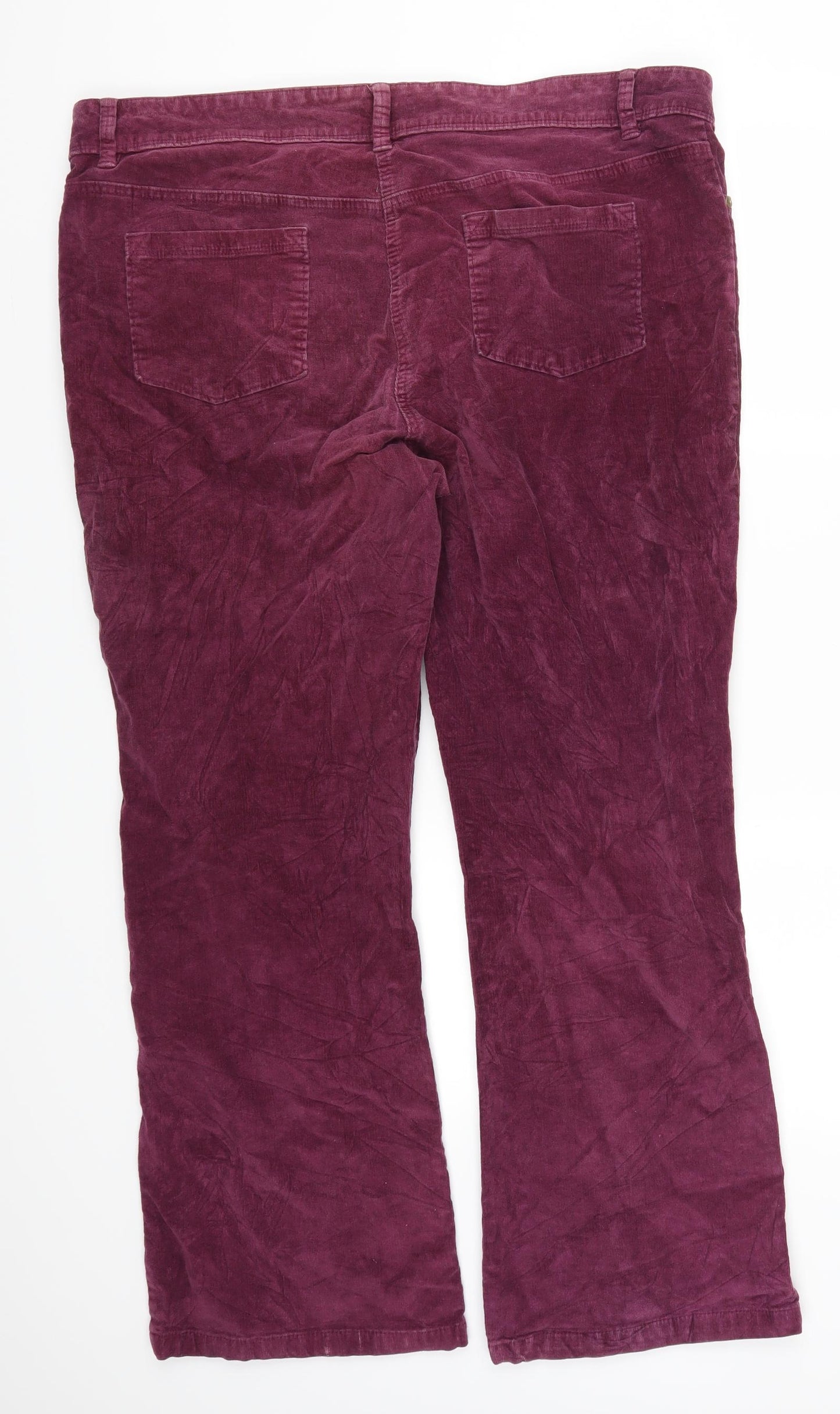 TU Womens Pink  Corduroy Trousers  Size 20 L29 in