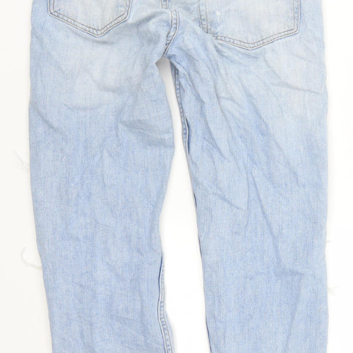 Topshop Womens Blue  Denim Mom Jeans Size 25 in L27 in