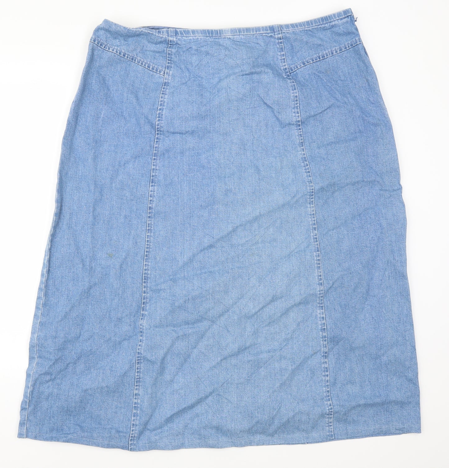 Orvis Womens Blue  Denim A-Line Skirt Size 20