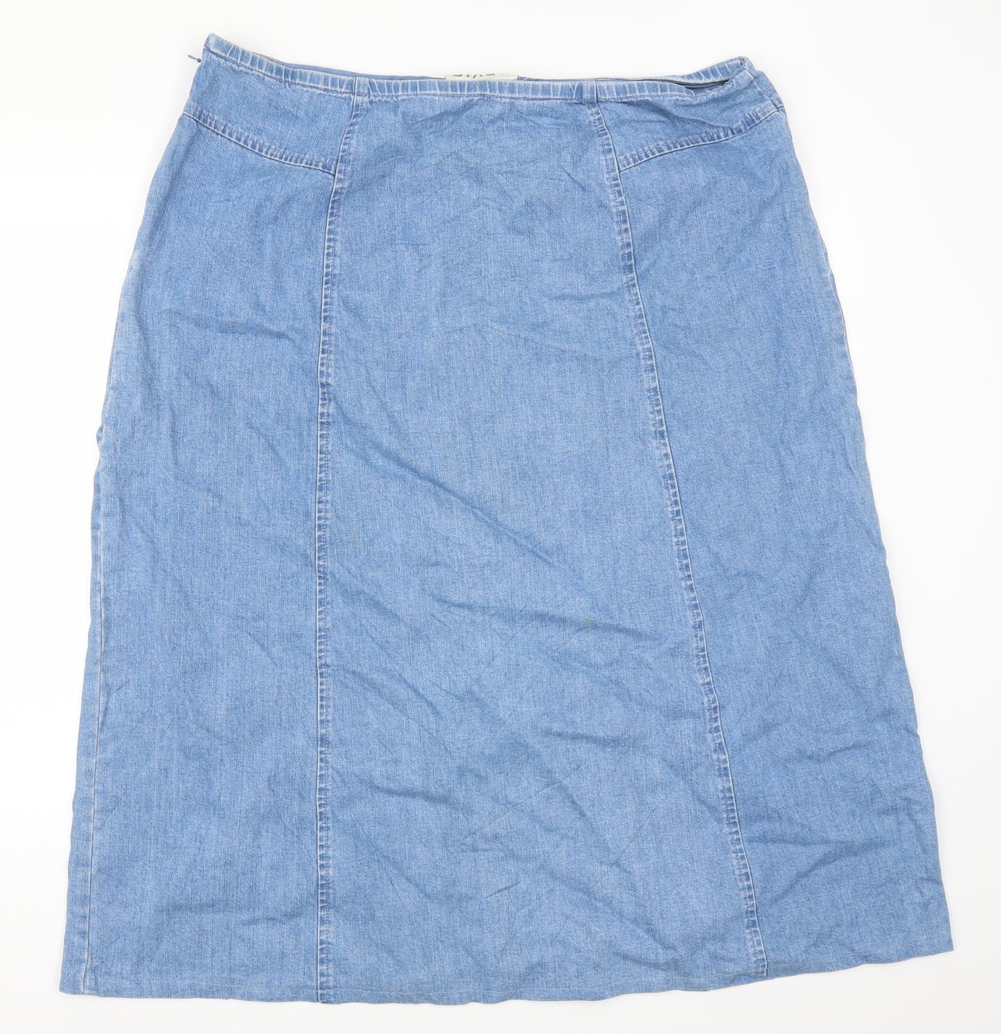 Orvis Womens Blue  Denim A-Line Skirt Size 20