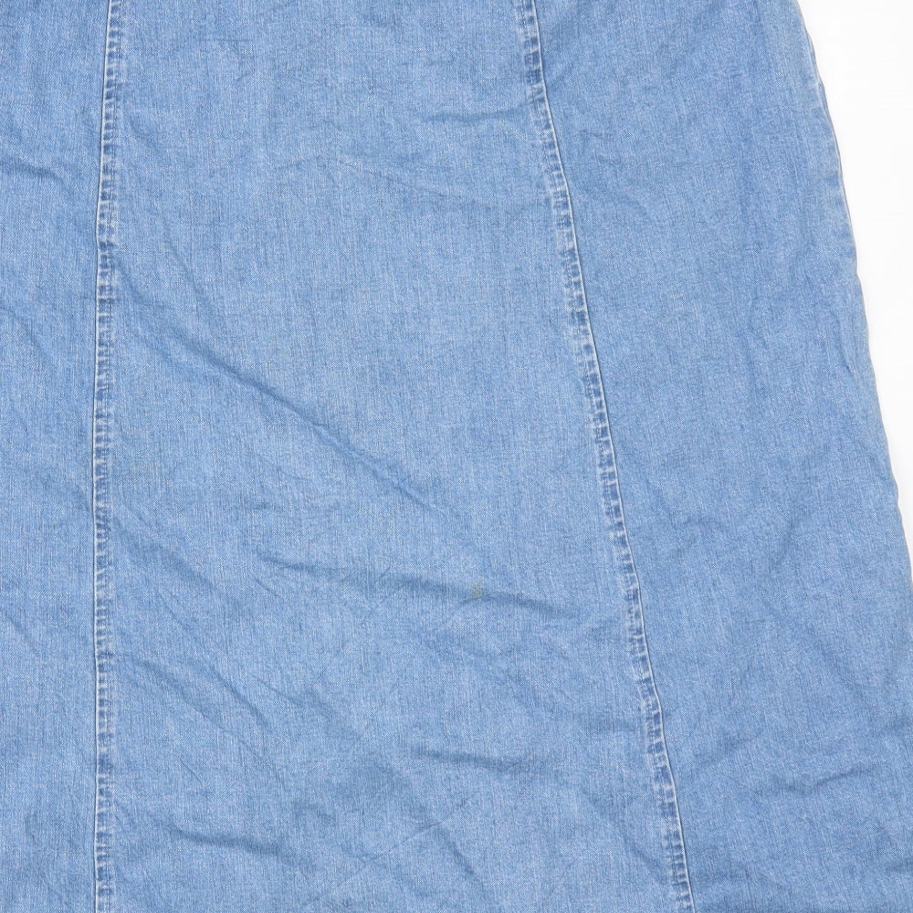 Orvis Womens Blue  Denim A-Line Skirt Size 20