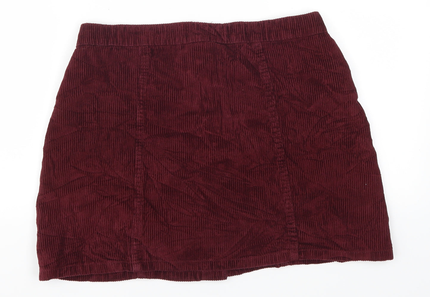 Denim Co Womens Red  Corduroy Mini Skirt Size 12