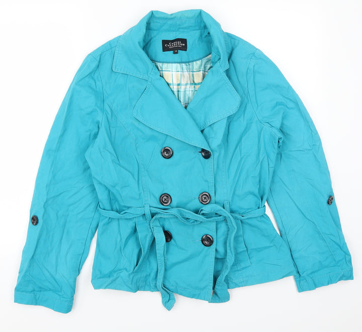 Debenhams Womens Blue   Pea Coat Coat Size 14