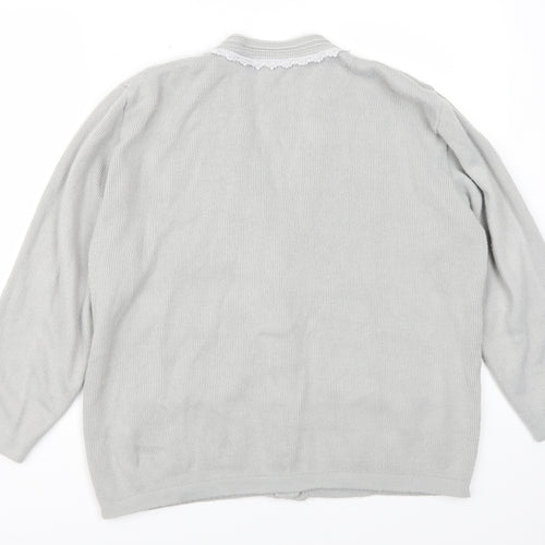 Preito Calleti Womens Grey   Cardigan Jumper Size S