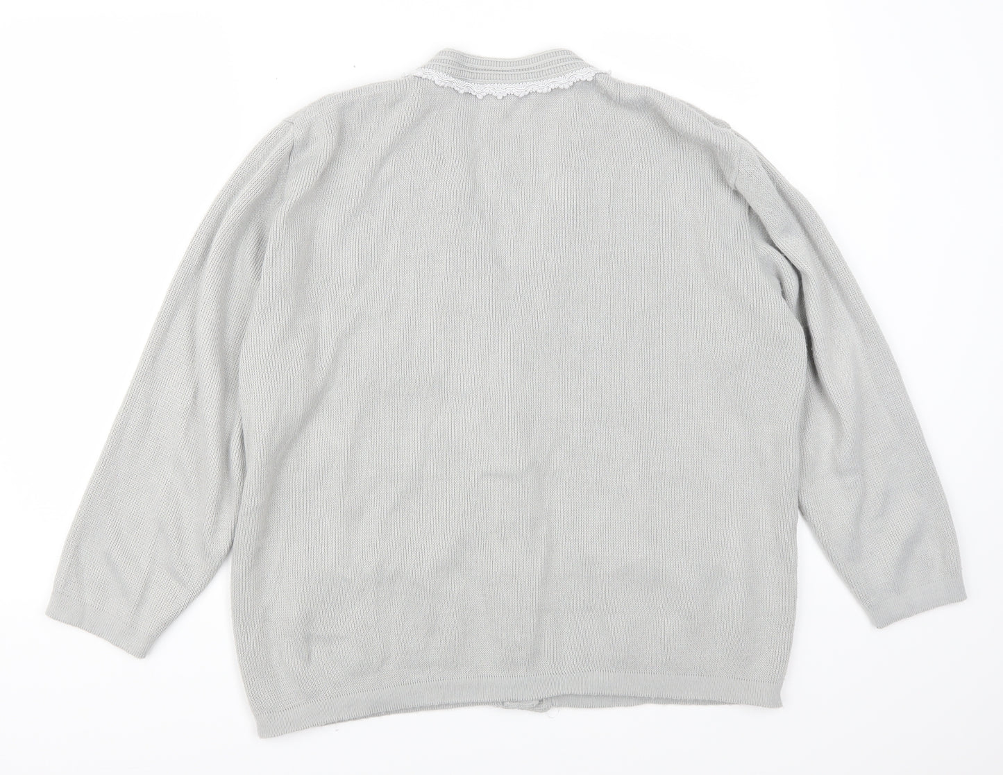 Preito Calleti Womens Grey   Cardigan Jumper Size S