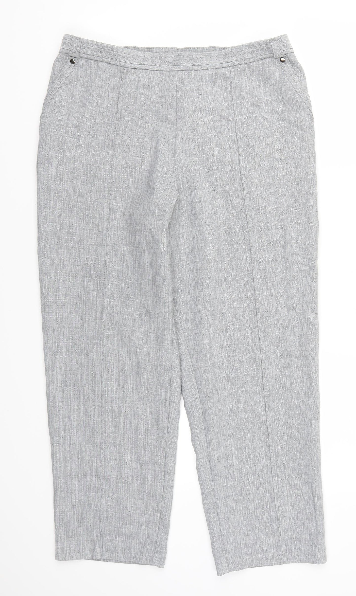 Marks and Spencer Womens Grey   Trousers  Size 16 L25 in