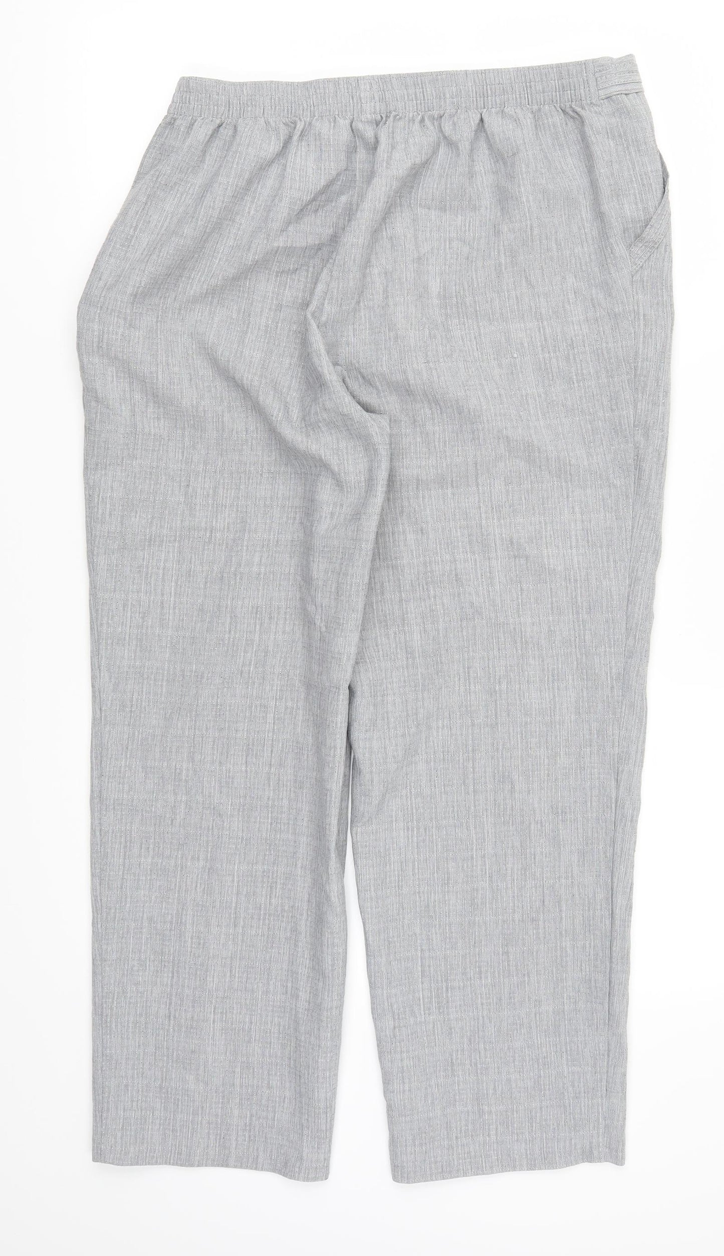 Marks and Spencer Womens Grey   Trousers  Size 16 L25 in