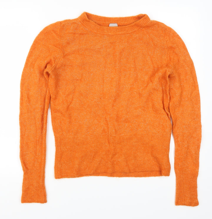 H&M Womens Orange   Pullover Jumper Size S