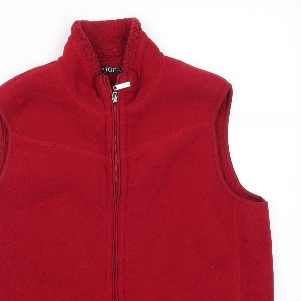 Tigi Womens Pink  Fleece Gilet Jacket Size 14