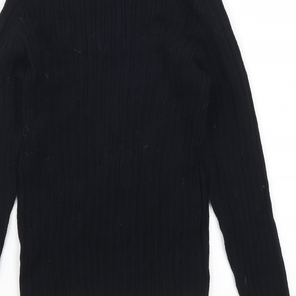 Nutmeg Girls Black   Pullover Jumper Size 10-11 Years