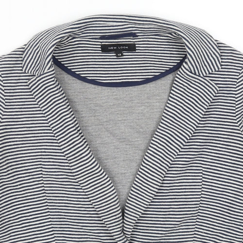 New Look Womens Blue Striped  Jacket  Size 12