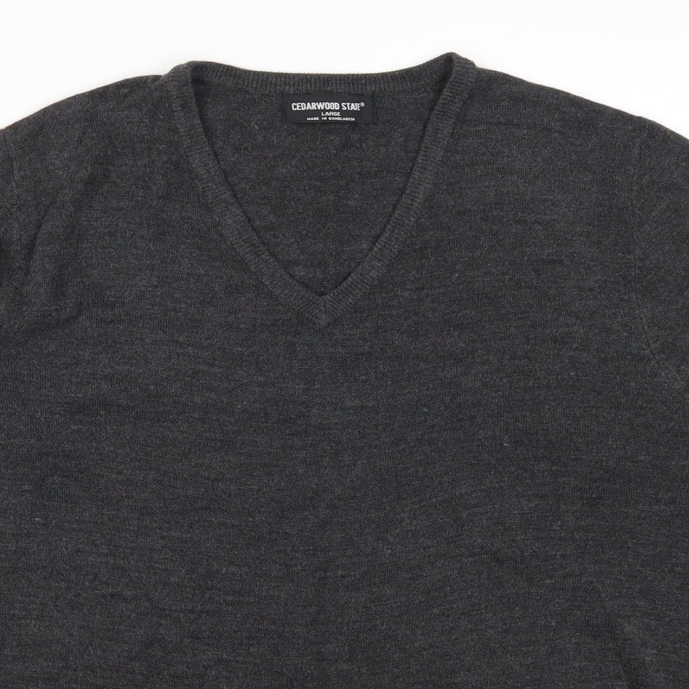 Cedarwod State Mens Grey   Pullover Jumper Size L