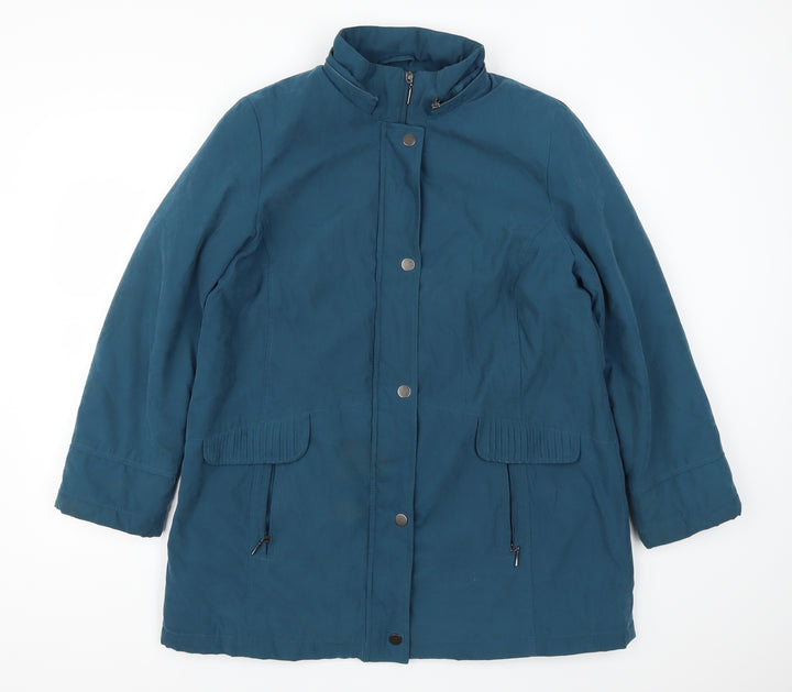 Bonmarché Womens Blue   Overcoat Coat Size M